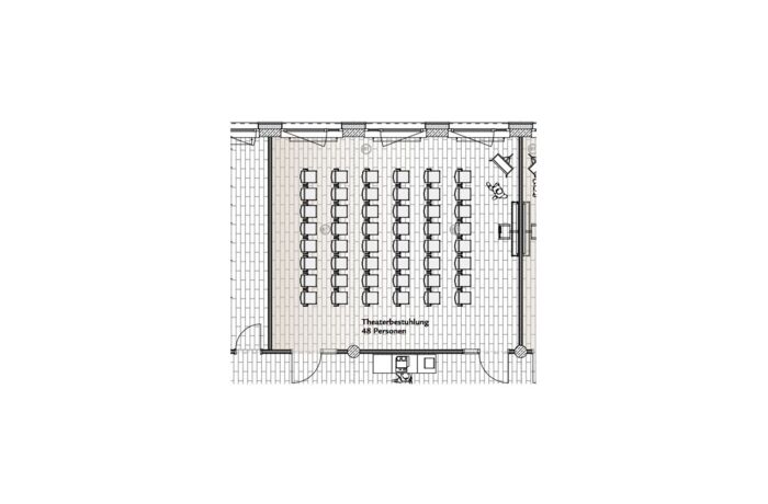 Theaterbestuhlung Raum Augsburg - SVG Seminarraumzentrum