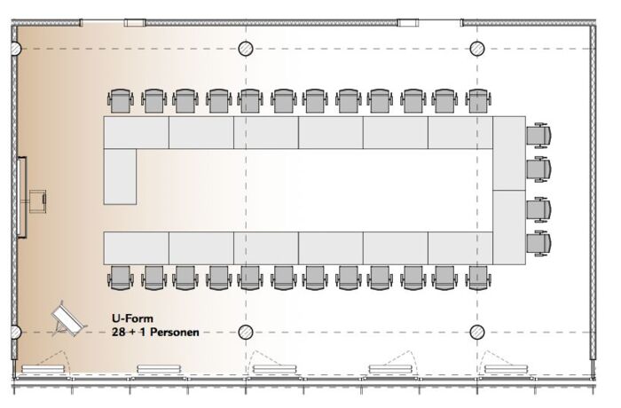 U-Bestuhlung Raum Oberpfalz - SVG Seminarraumzentrum