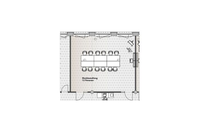 Blockbestuhlung Raum Augsburg - SVG Seminarraumzentrum