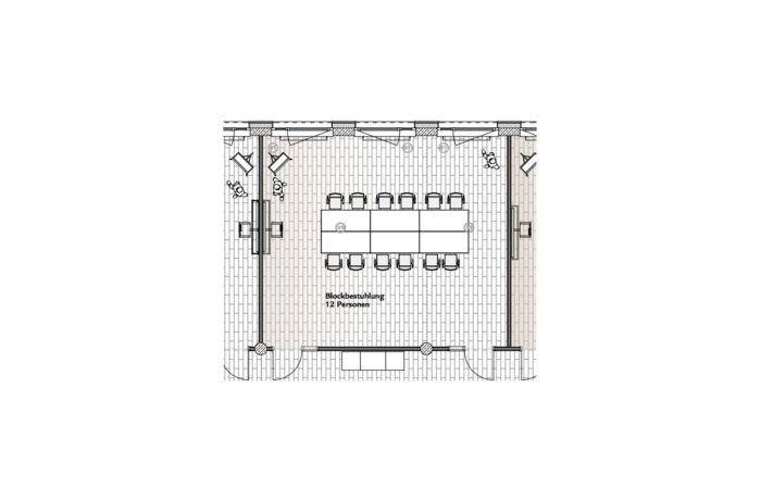 Blockbestuhlung Raum Landsberg - SVG Seminarraumzentrum