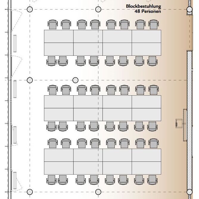 Blockbestuhlung Raum Oberbayern - SVG Seminarraumzentrum
