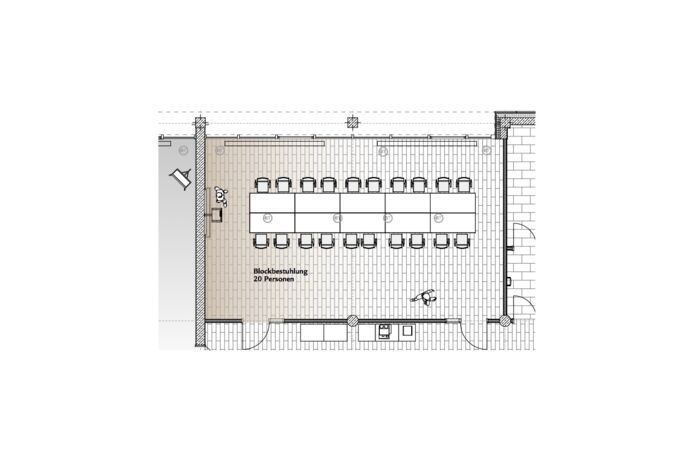 Blockbestuhlung Raum Rosenheim - SVG Seminarraumzentrum